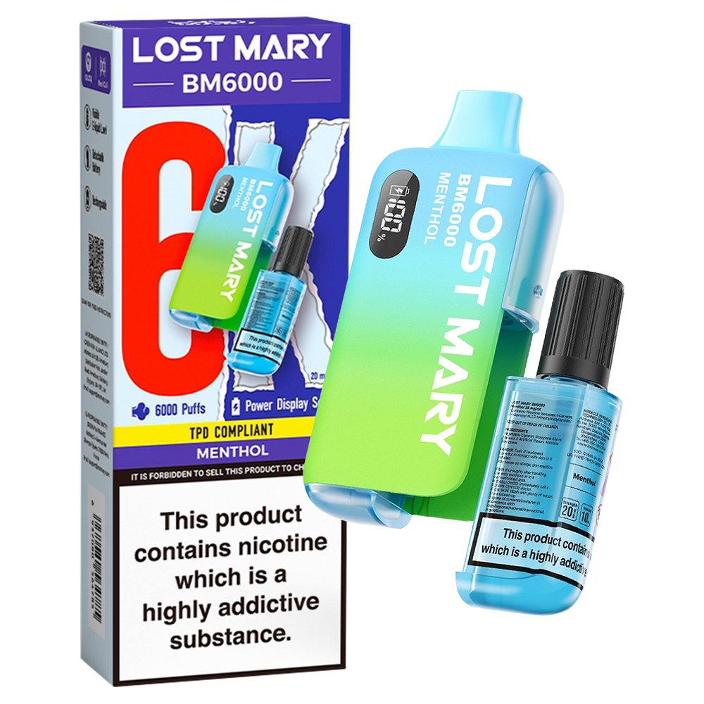 Menthol Lost Mary BM6000 Big Puff Vape