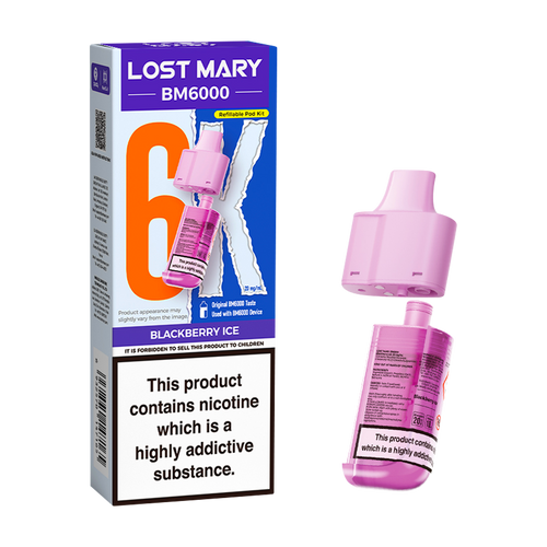 lost mary bm6000 refill pack blackberry ice
