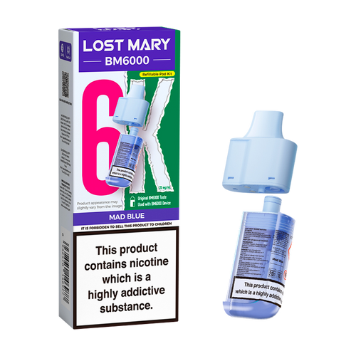 lost mary bm6000 refill pack mad blue