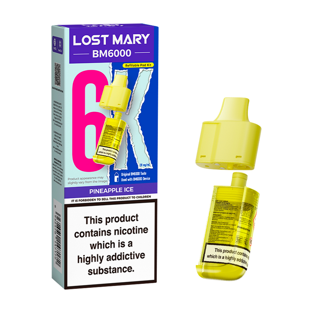 lost mary bm6000 refill pack pineapple ice