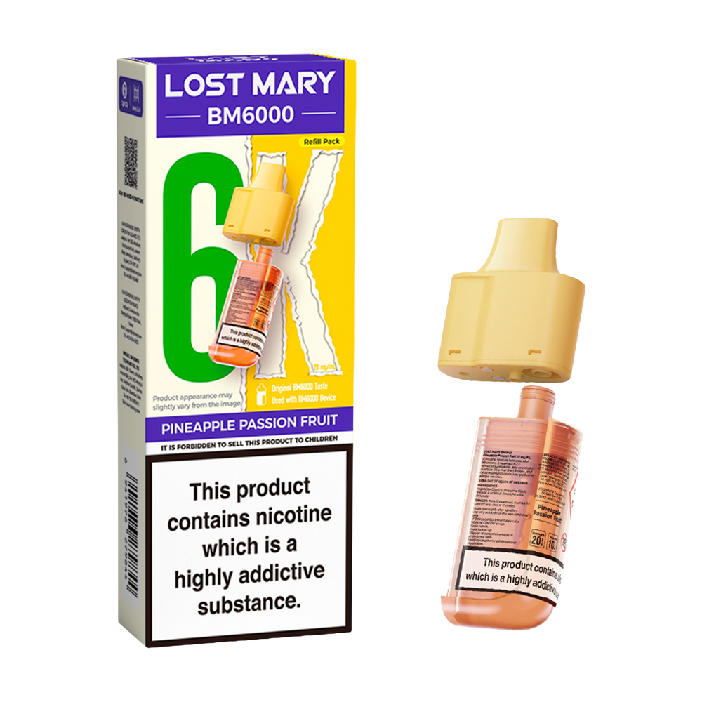 lost mary bm6000 refill pack pineapple passion fruit
