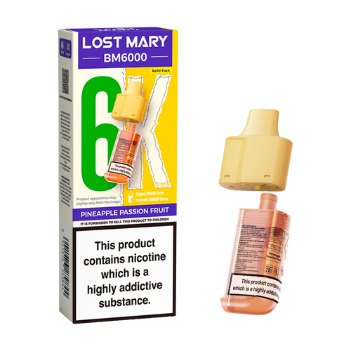 lost mary bm6000 refill pack pineapple passion fruit