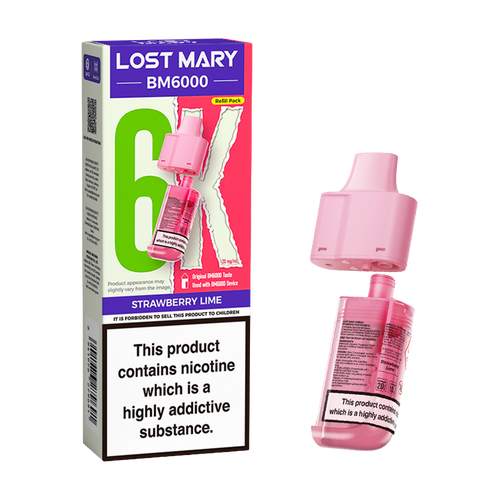 lost mary bm6000 refill pack strawberry lime