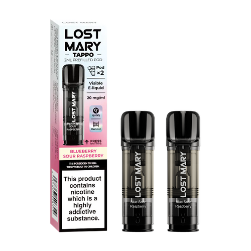 lost mary tappo pods pack of 2 blueberry sour raspberry new