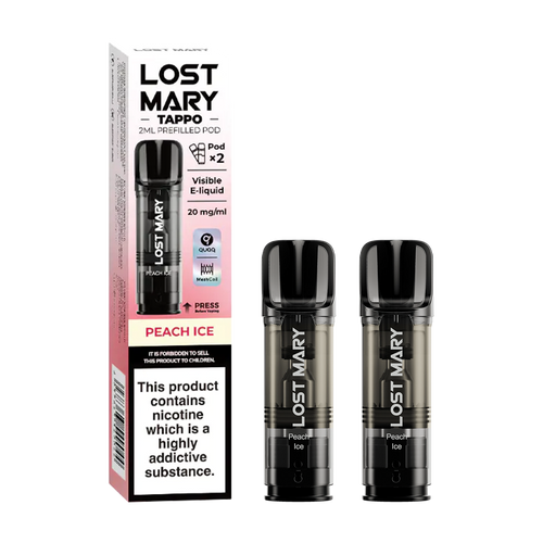 lost mary tappo pods pack of 2 peach ice new
