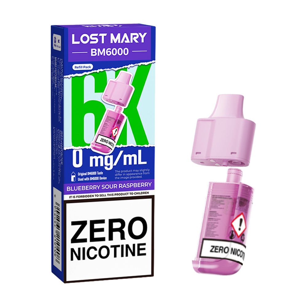 Blueberry Sour Raspberry Lost Mary BM6000 Refill Pack