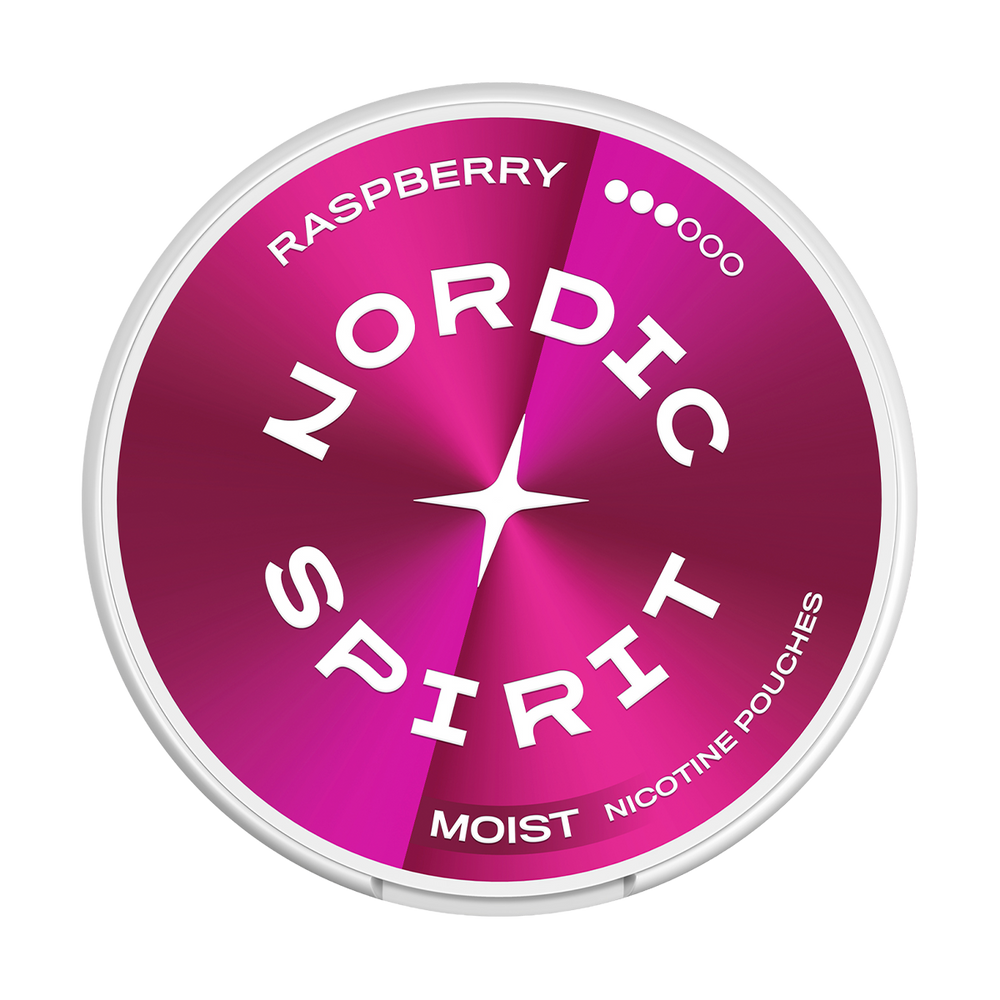 Raspberry Nordic Spirit Nicotine Pouches raspberry strong