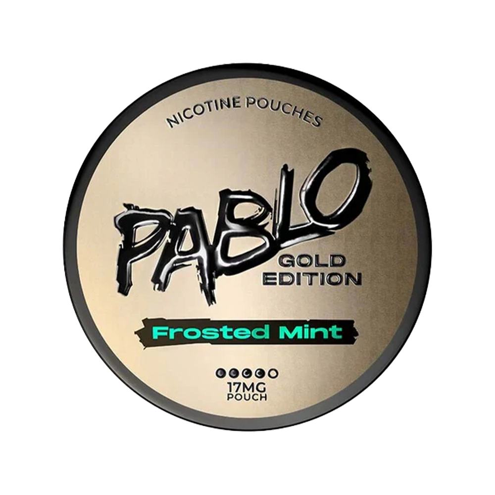 pablo exclusive nicotine pouches gold edition frosted mint