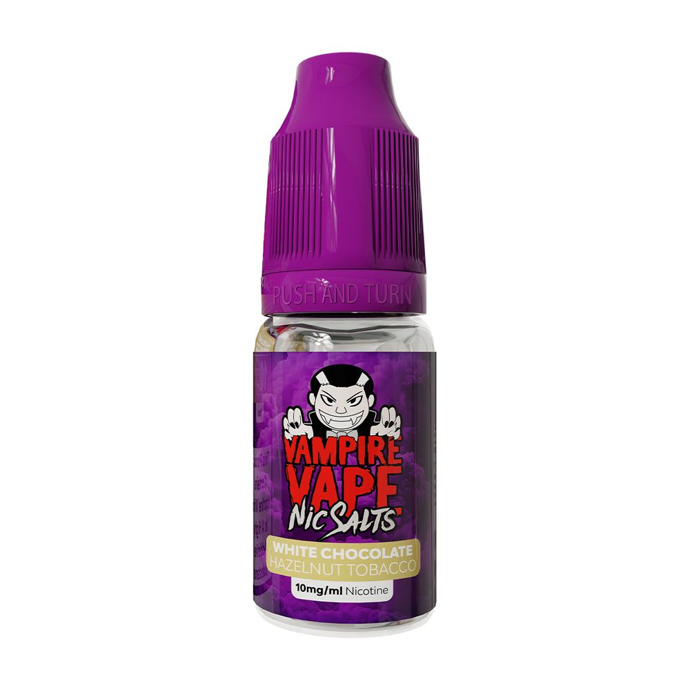 vampire vape 10ml nic salts collection white chocolate hazelnut tobacco