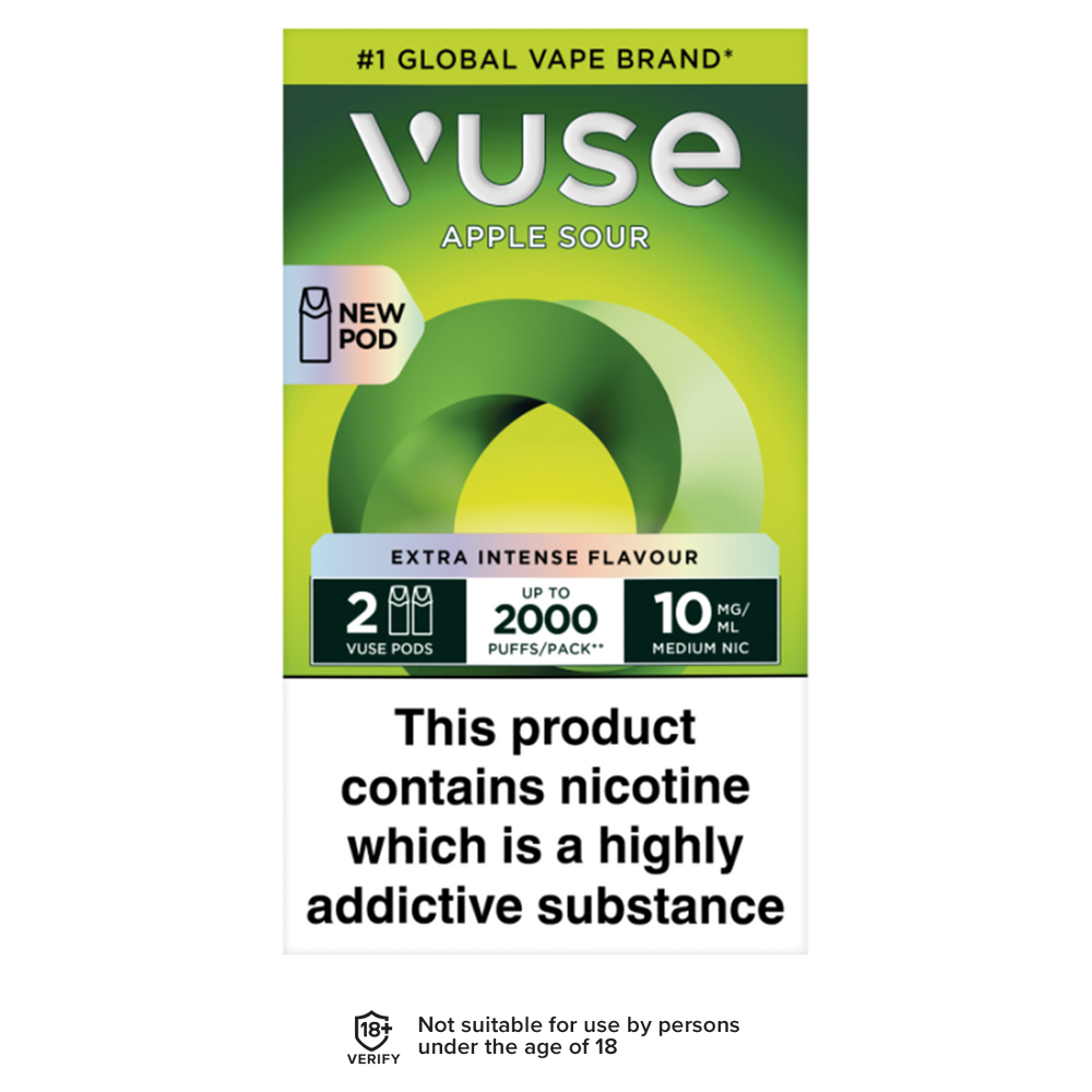 Apple Sour Vuse Pro Pods 10mg