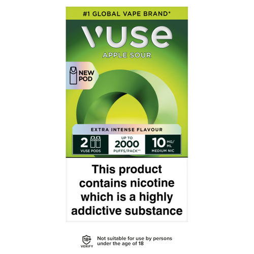 Apple Sour Vuse Pro Pods 10mg