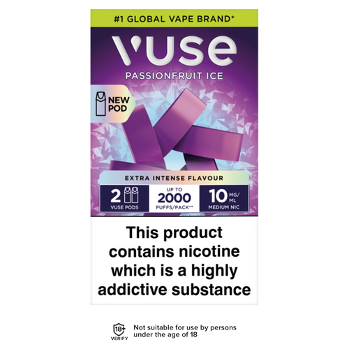 Passion Fruit Ice Vuse Pro Pods 10mg