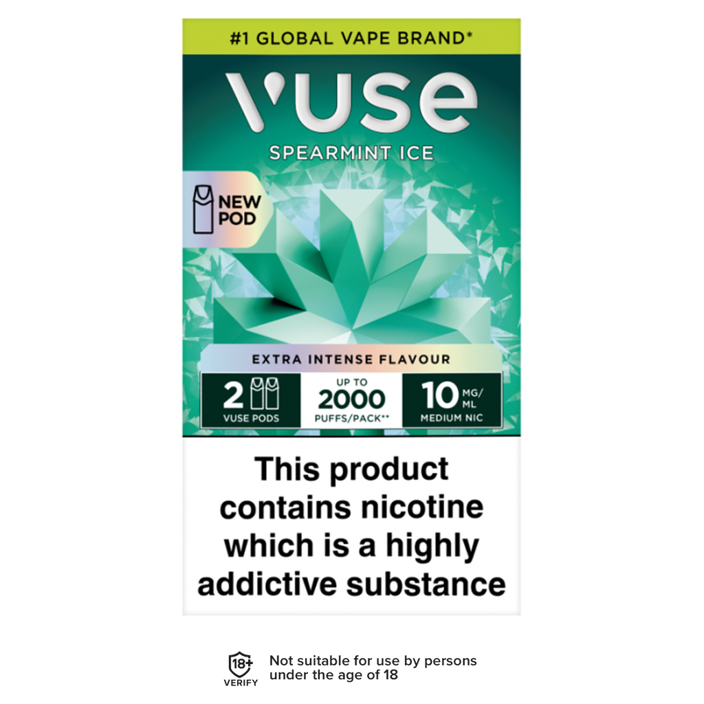 Spear Mint Ice Vuse Pro Pods | 3 Pods For 15 Aquavape Spear Mint Ice Vuse Pro Pods | 3 Pods For 15 Aquavape