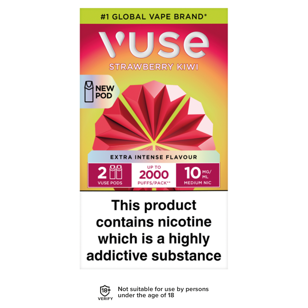 Strawberry Kiwi Vuse Pro Pods | 3 Pods For 15 Aquavape Strawberry Kiwi Vuse Pro Pods | 3 Pods For 15 Aquavape