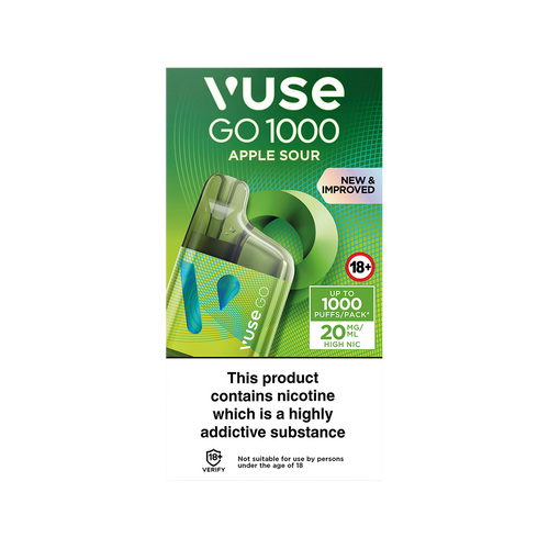 Apple Sour Vuse Go 1000 Box Disposable Vape