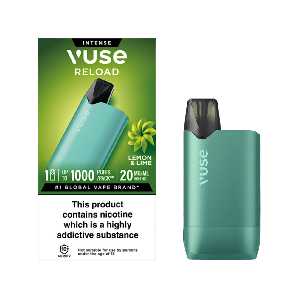 Lemon & Lime Vuse Go Reload 1000 Kit | Pod Kit | Vape kit Aquavape Lemon & Lime Vuse Go Reload 1000 Kit | Pod Kit | Vape kit Aquavape