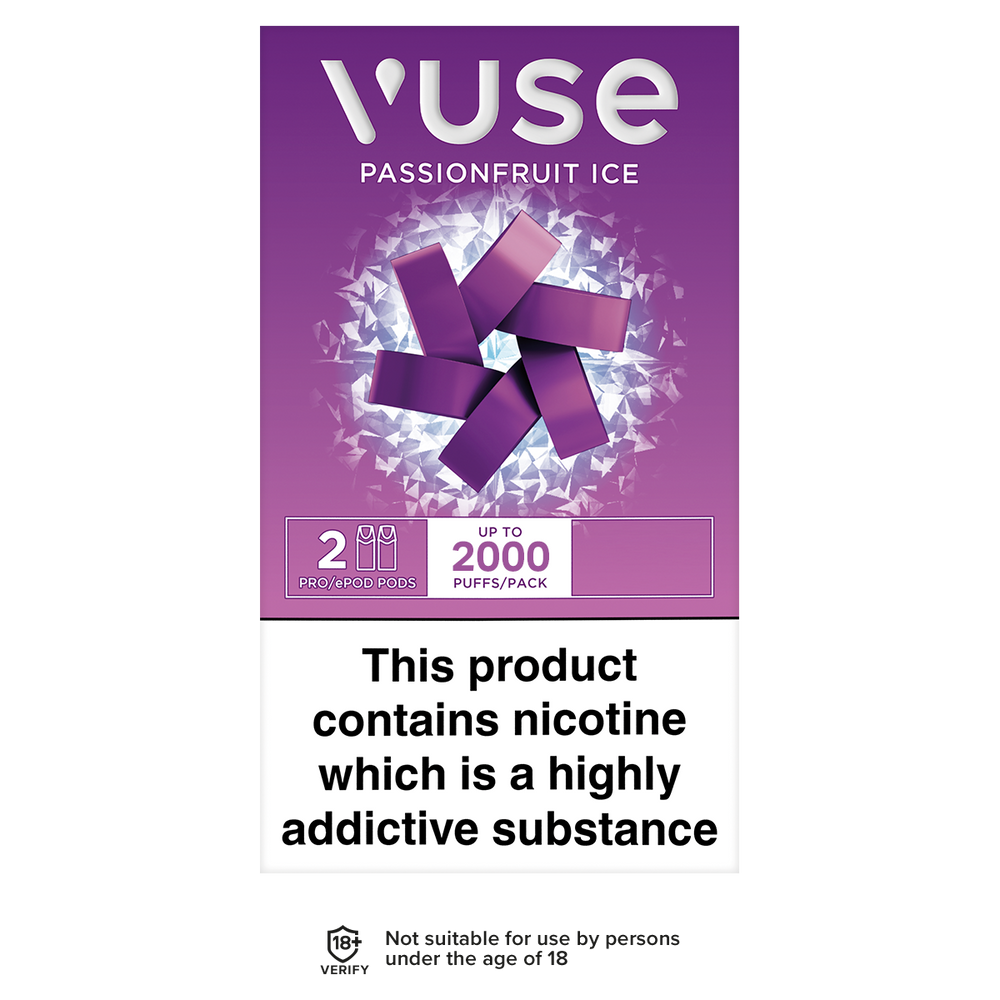 vuse vpro pods passion fruiti ice 2000