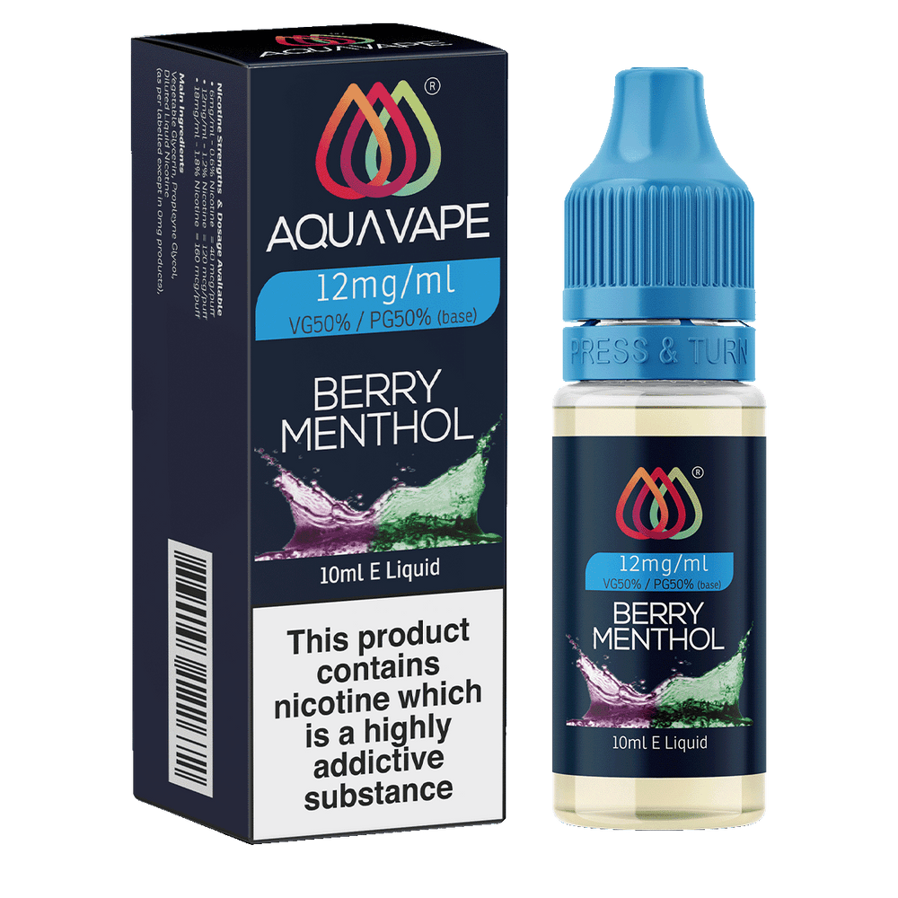 Berry Menthol E-Liquid by Aquavape - 10ml 12mg