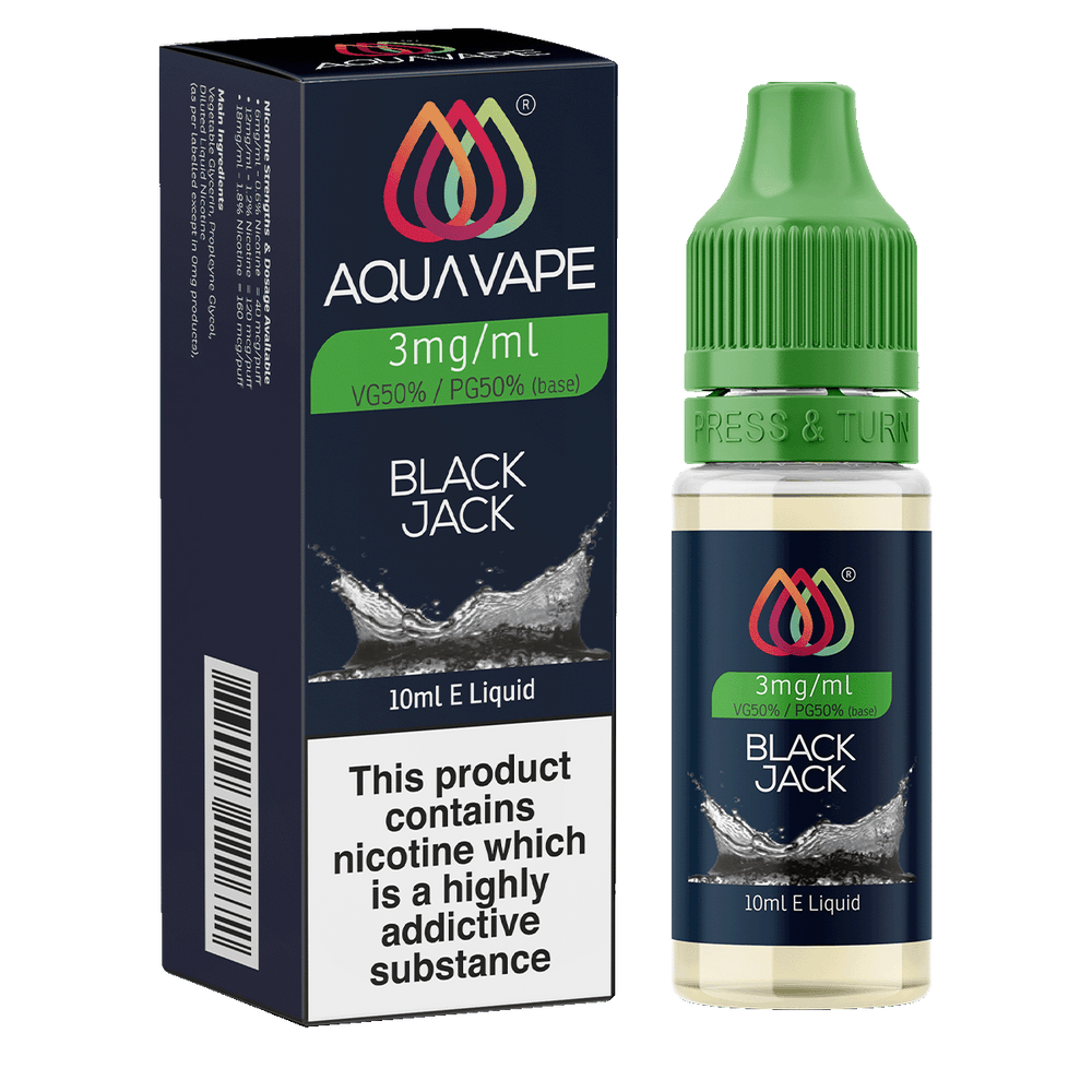 Black Jack E-Liquid by Aquavape - 10ml 3mg