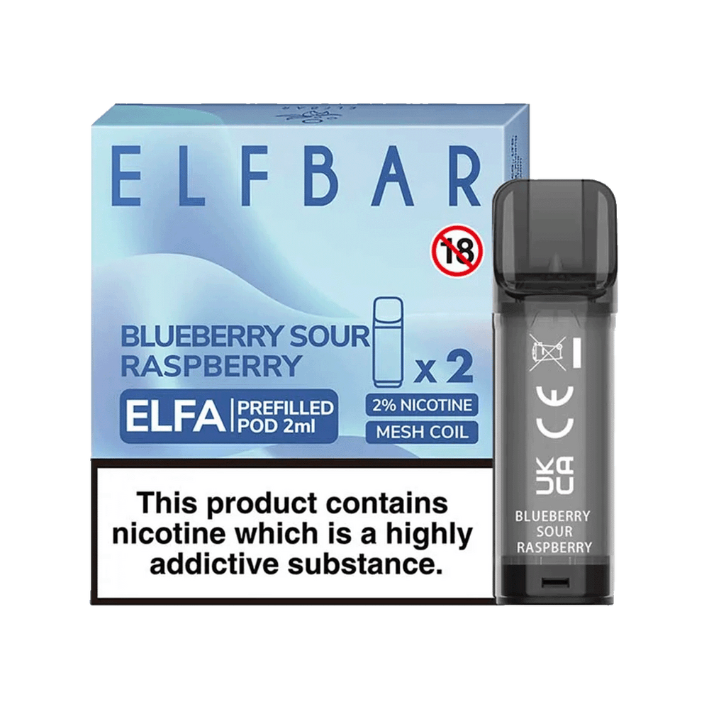 Blueberry Sour Raspberry Elf Bar Elfa Pods (Pack of 2)