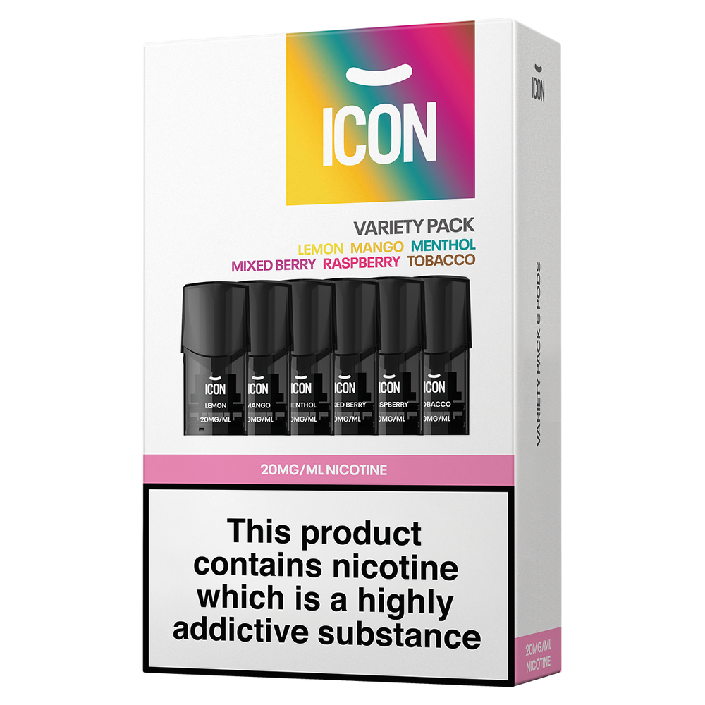 ICON Vape Variety Pack of Pods (Pack of 6) 20mg