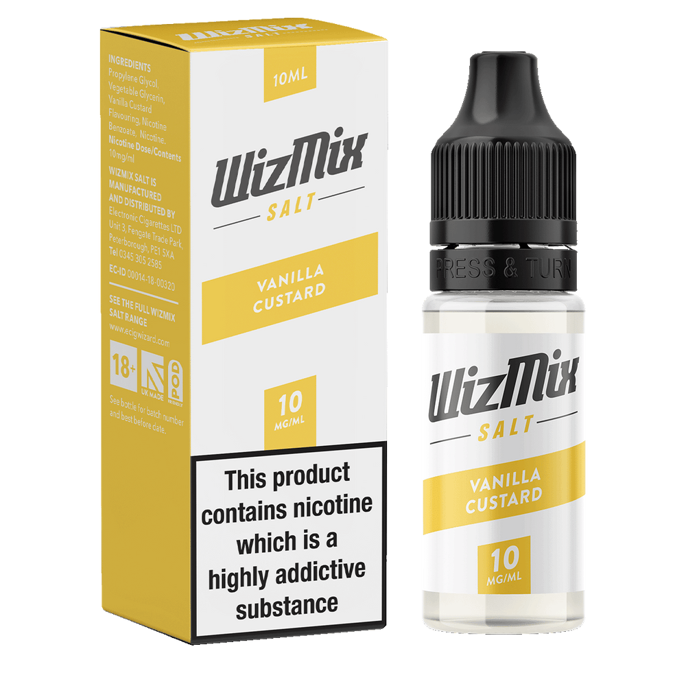 Wizmix Salt Vanilla Custard - 10ml 10mg